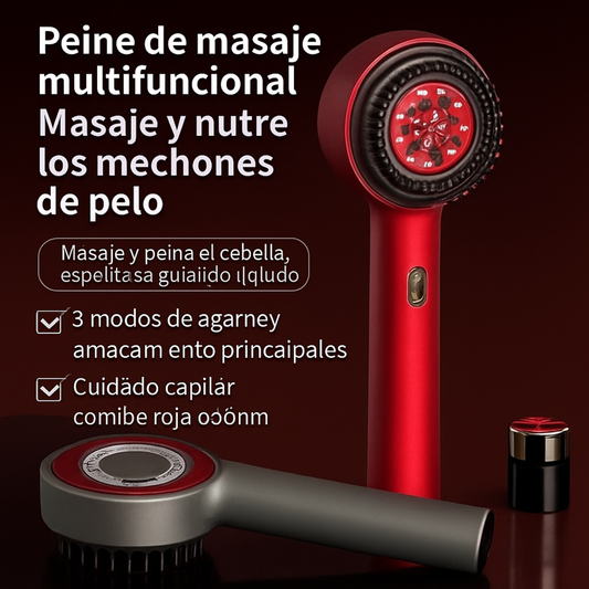 Cepillo eléctrico para el crecimiento del cabello con luz infrarroja, masajeador de puntos de acupuntura para el cuero cabelludo, peines depuradores para ejercicios anticaída.