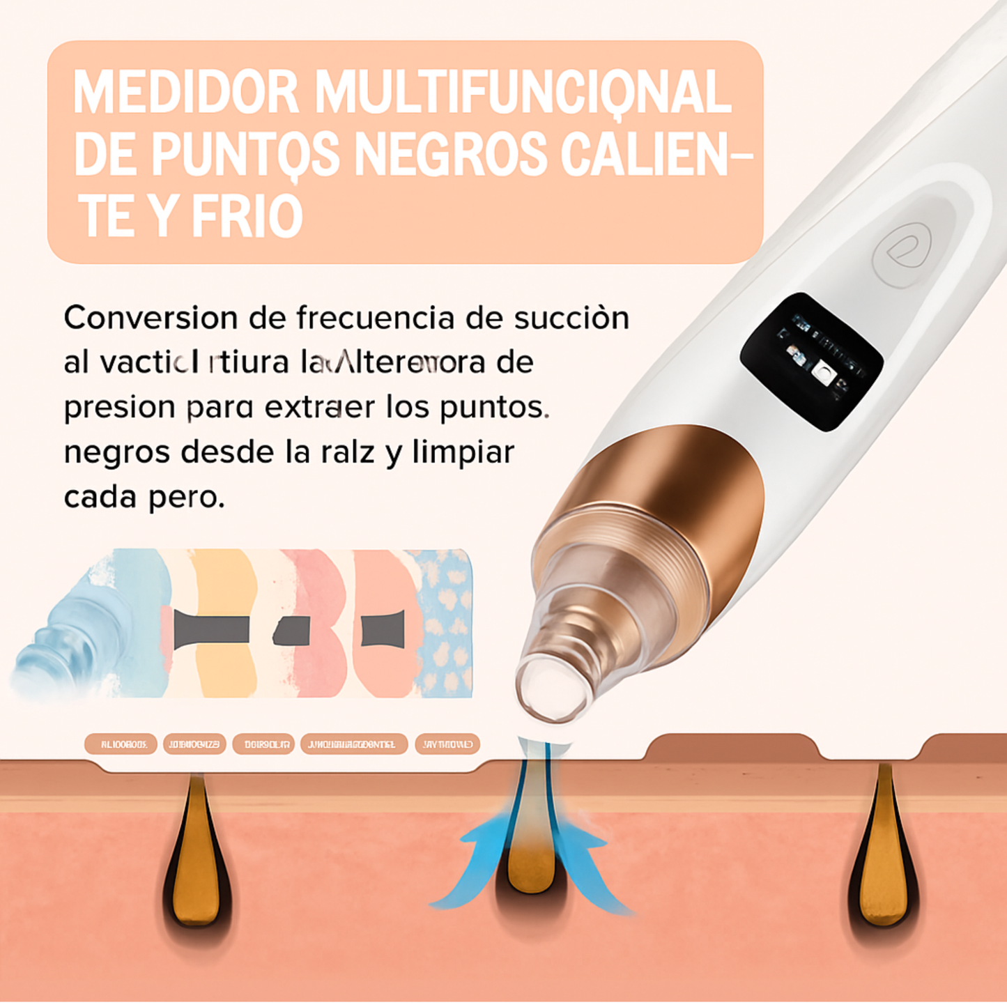 Removedor de espinillas y limpia poros