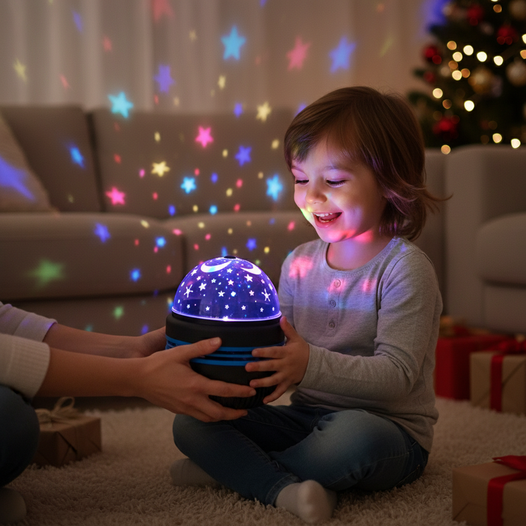 Cielo estrellado Luces LED nocturnas USB Proyector giratorio Lámpara Bola mágica Luna Estrella Luces navideñas Hogar Habitación Ambiente Decoraciones