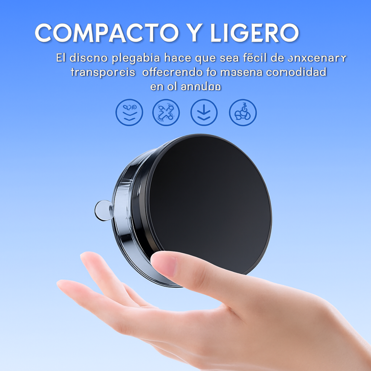Soporte magnético giratorio de 360° para teléfono móvil de coche - Ventosa de succión súper fuerte, soporte magnético, soporte universal para todos los smartphones