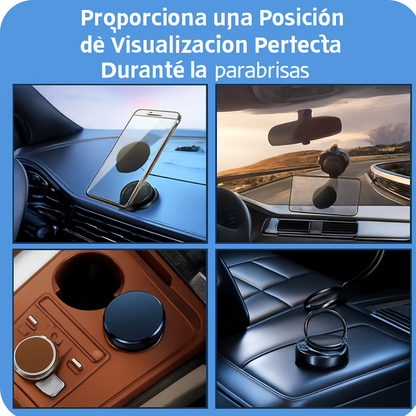 Soporte magnético giratorio de 360° para teléfono móvil de coche - Ventosa de succión súper fuerte, soporte magnético, soporte universal para todos los smartphones