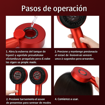 Cepillo eléctrico para el crecimiento del cabello con luz infrarroja, masajeador de puntos de acupuntura para el cuero cabelludo, peines depuradores para ejercicios anticaída.