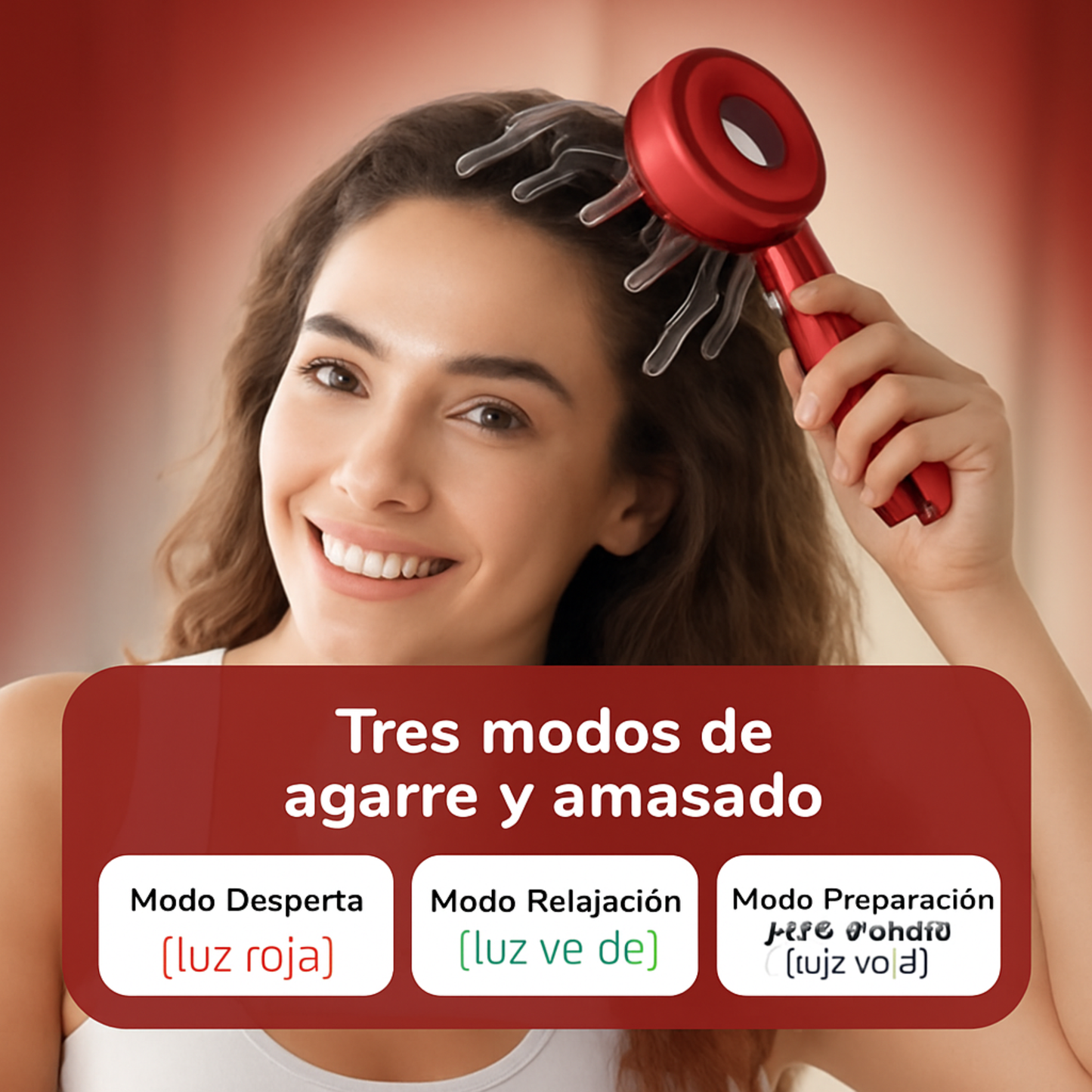 Cepillo eléctrico para el crecimiento del cabello con luz infrarroja, masajeador de puntos de acupuntura para el cuero cabelludo, peines depuradores para ejercicios anticaída.