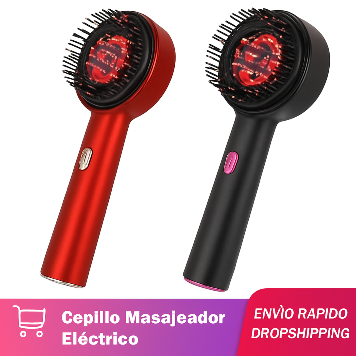 Cepillo eléctrico para el crecimiento del cabello con luz infrarroja, masajeador de puntos de acupuntura para el cuero cabelludo, peines depuradores para ejercicios anticaída.