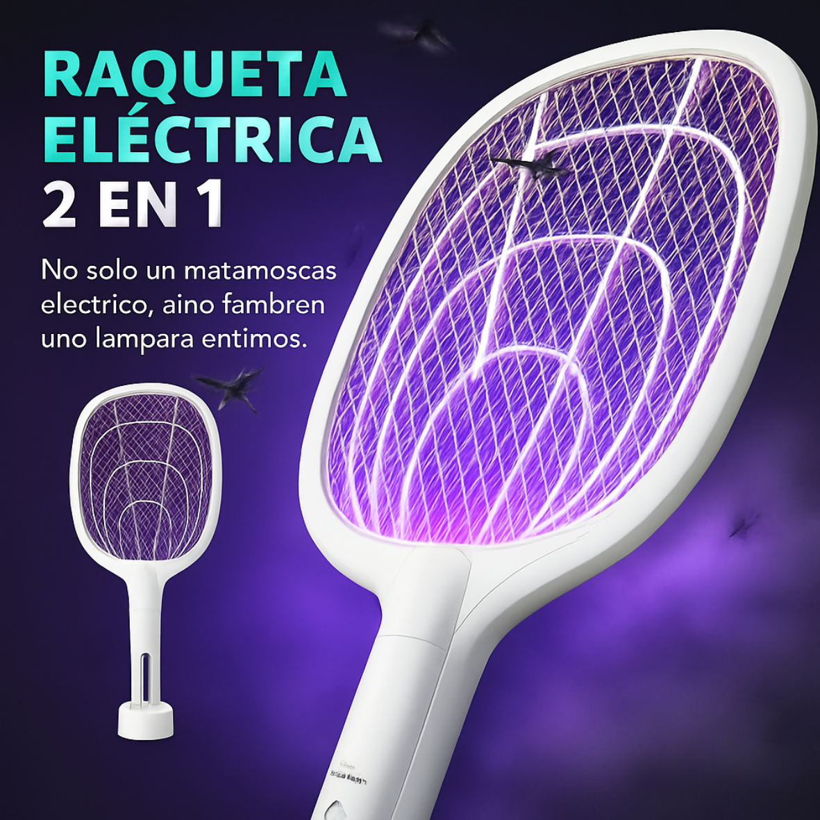 RAQUETA MATAMOSCAS ELECTRICA