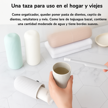 Estuche portátil para cepillo y pasta de dientes, ideal para viajes y camping. Protege tus cepillos y pasta de dientes de la suciedad y los daños.