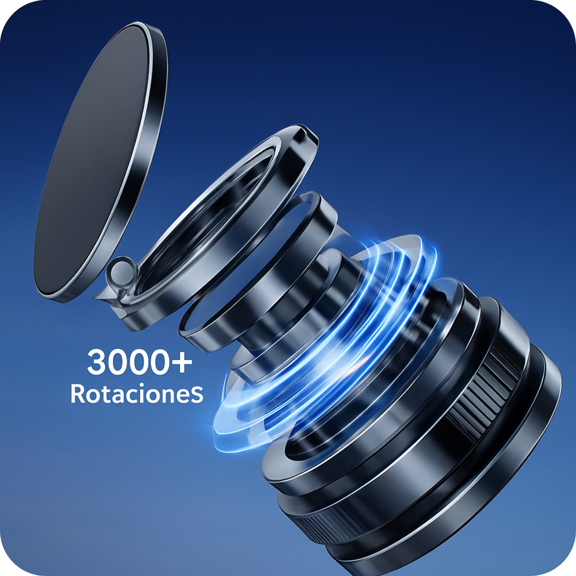 Soporte magnético giratorio de 360° para teléfono móvil de coche - Ventosa de succión súper fuerte, soporte magnético, soporte universal para todos los smartphones