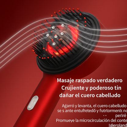 Cepillo eléctrico para el crecimiento del cabello con luz infrarroja, masajeador de puntos de acupuntura para el cuero cabelludo, peines depuradores para ejercicios anticaída.