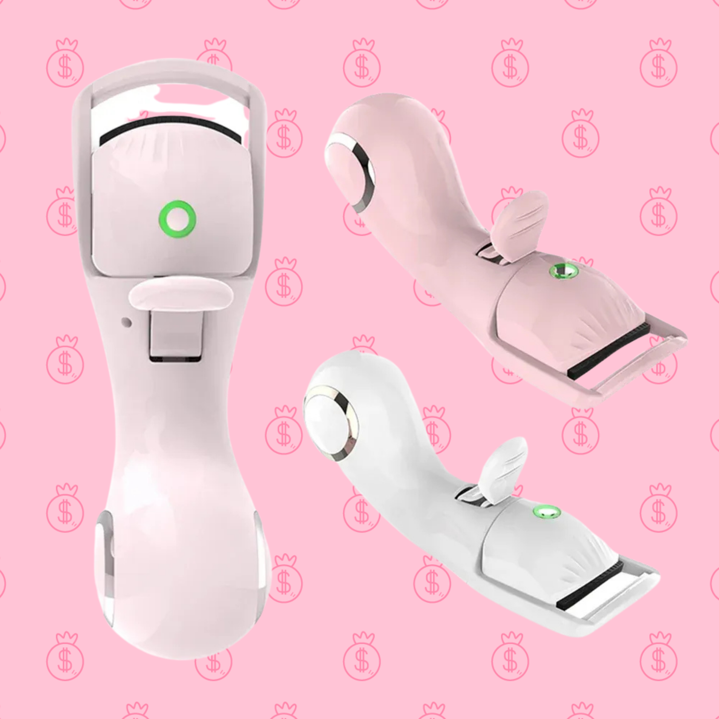 Rizador de pestañas eléctrico de silicona con calefacción, recargable