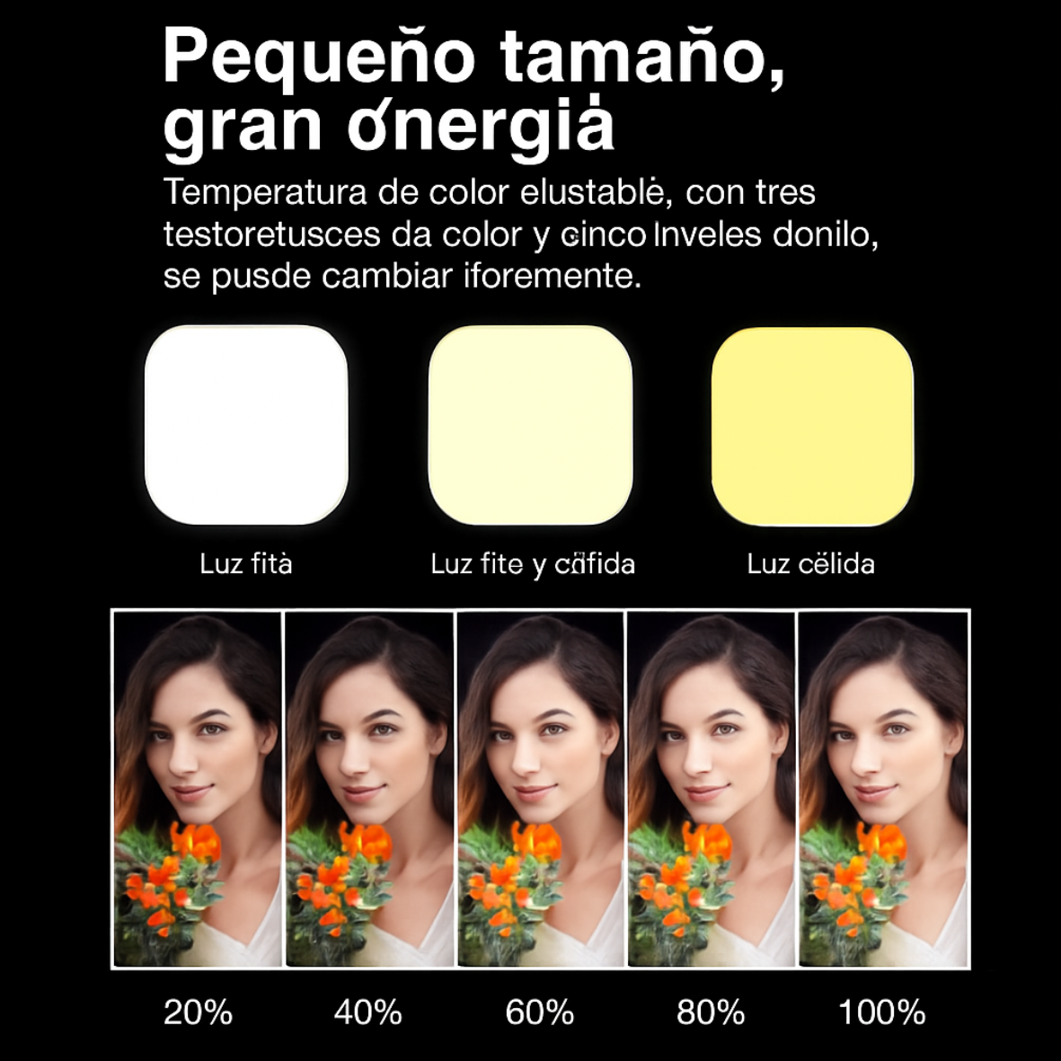 Mini luz LED magnética universal para selfies con teléfono, compatible con iPhone 12, 13 y 14 con MagSafe. Lámpara LED cúbica con clip.