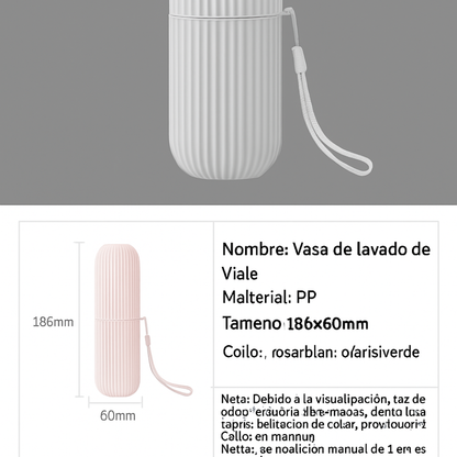 Estuche portátil para cepillo y pasta de dientes, ideal para viajes y camping. Protege tus cepillos y pasta de dientes de la suciedad y los daños.