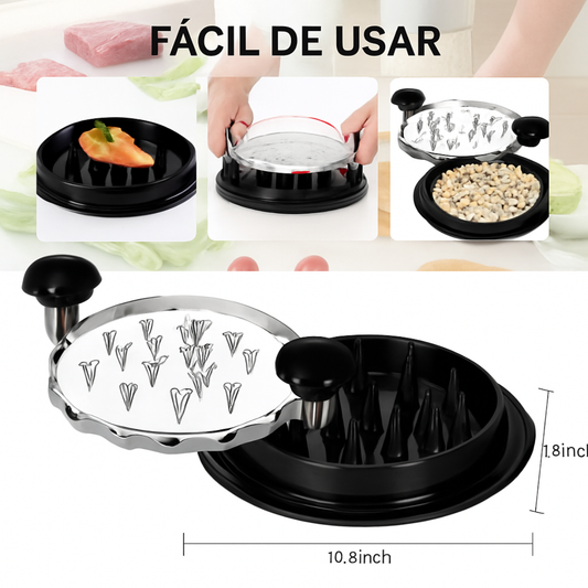 Trituradora de pollo, cerdo y ternera con tapa. Ideal para desmenuzar pechuga de pollo, cerdo y ternera.