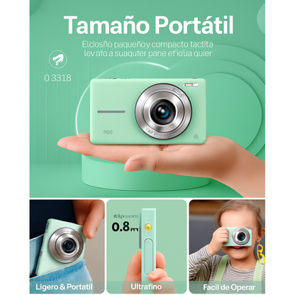 Cámara digital portátil FHD1080P de 44MP para niños, con pantalla LCD de 2.4", incluye tarjeta de memoria de 32G.