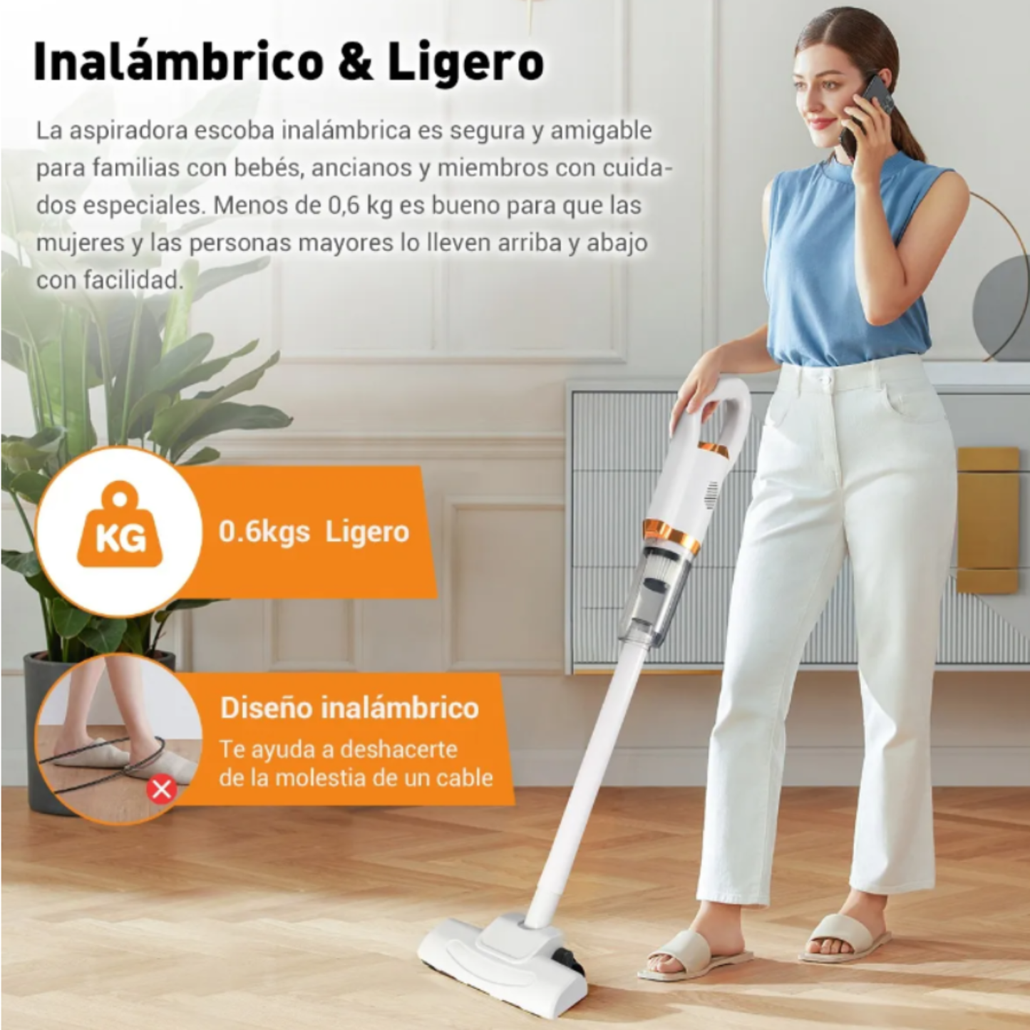 Aspiradora Larga Portátil 3 en 1 Portati