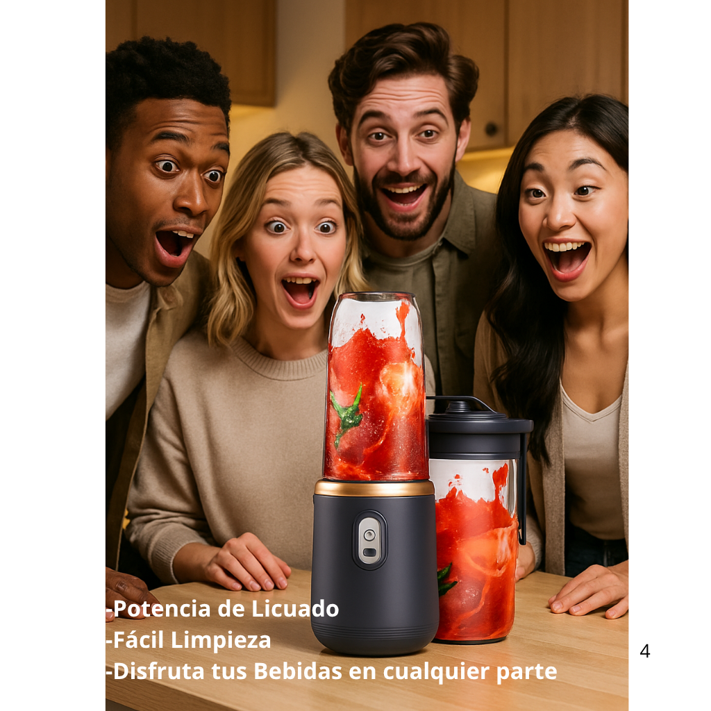 Mini Licuadora Portatil Con Vaso Elegant