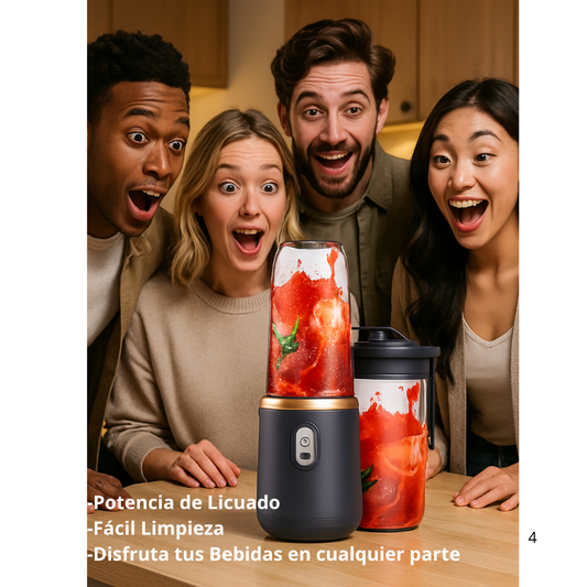 Mini Licuadora Portatil Con Vaso Elegant