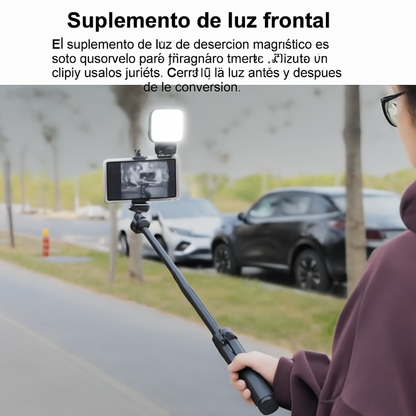 Mini luz LED magnética universal para selfies con teléfono, compatible con iPhone 12, 13 y 14 con MagSafe. Lámpara LED cúbica con clip.