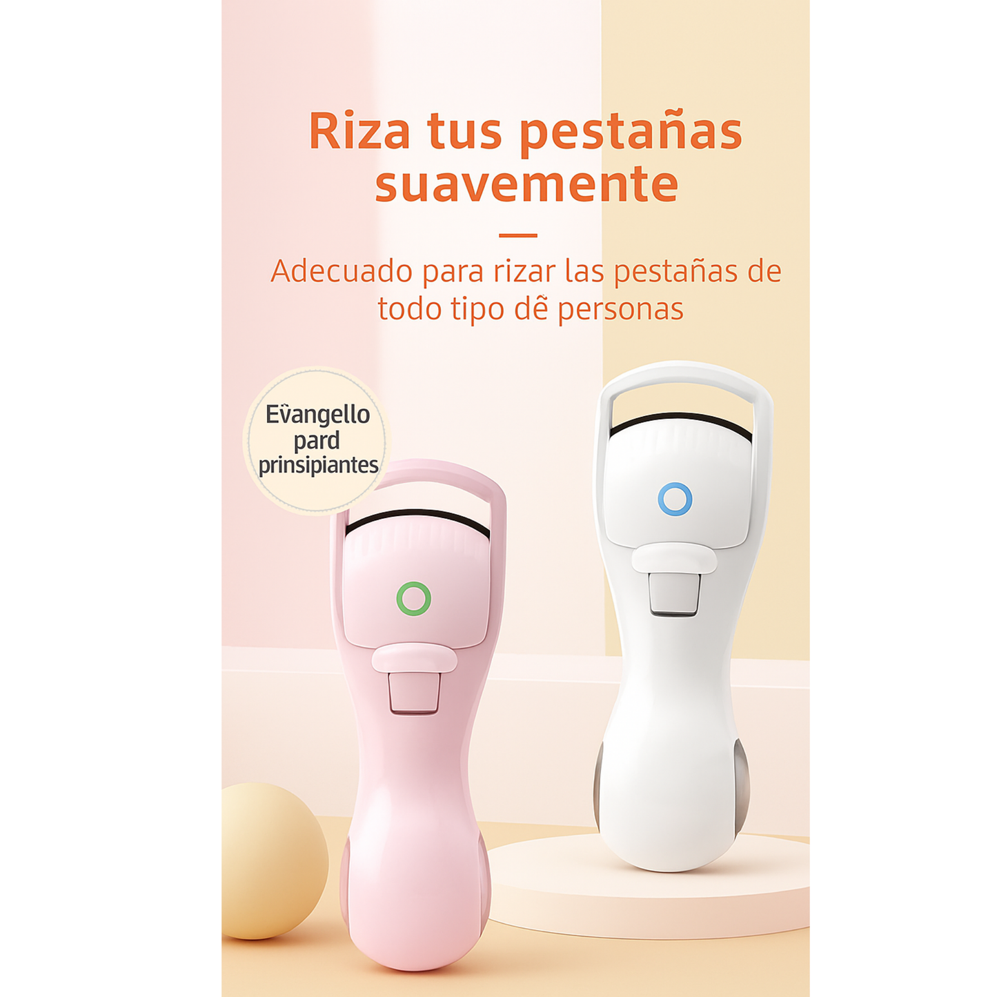 Rizador de pestañas eléctrico de silicona con calefacción, recargable