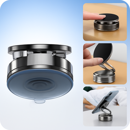 Soporte magnético giratorio de 360° para teléfono móvil de coche - Ventosa de succión súper fuerte, soporte magnético, soporte universal para todos los smartphones
