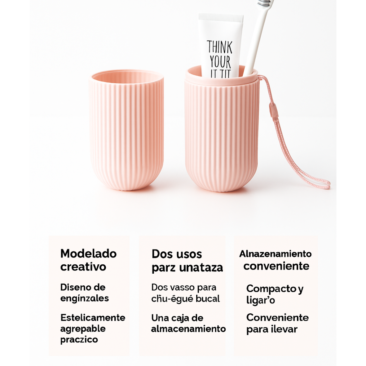 Estuche portátil para cepillo y pasta de dientes, ideal para viajes y camping. Protege tus cepillos y pasta de dientes de la suciedad y los daños.