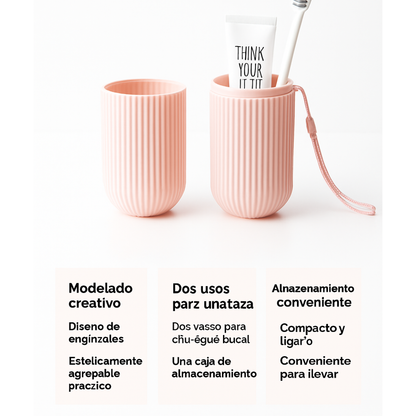 Estuche portátil para cepillo y pasta de dientes, ideal para viajes y camping. Protege tus cepillos y pasta de dientes de la suciedad y los daños.