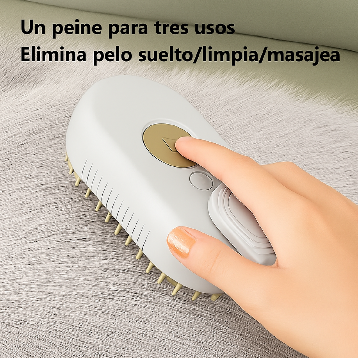 Cepillo de Vapor Removedor de Pelo para Mascotas
