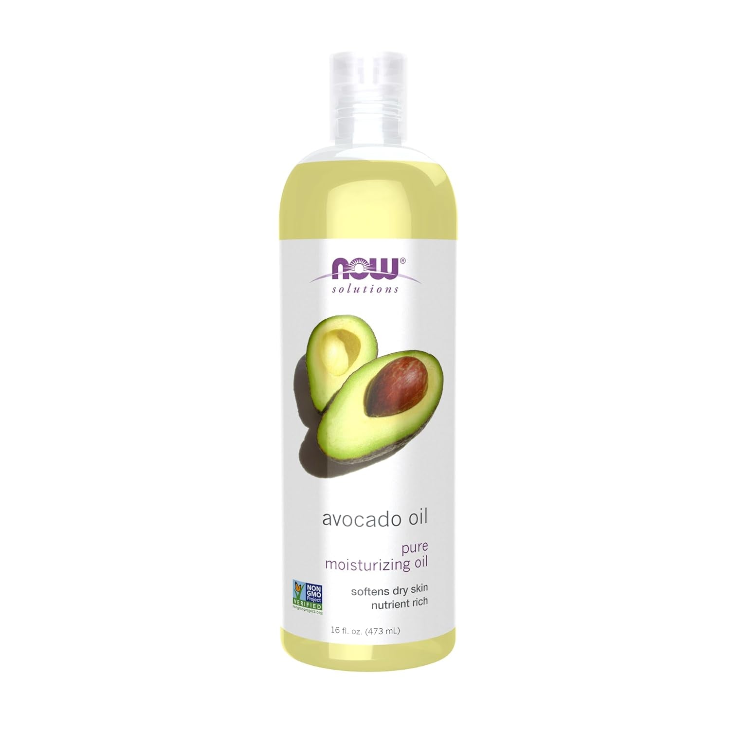 Solutions, Avocado Oil, 100% Pure Moisturizing Oil, Nutrient Rich and Hydrating, 16-Ounce