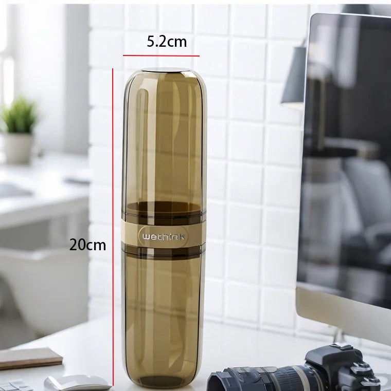 Estuche portátil para cepillo y pasta de dientes, ideal para viajes y camping. Protege tus cepillos y pasta de dientes de la suciedad y los daños.