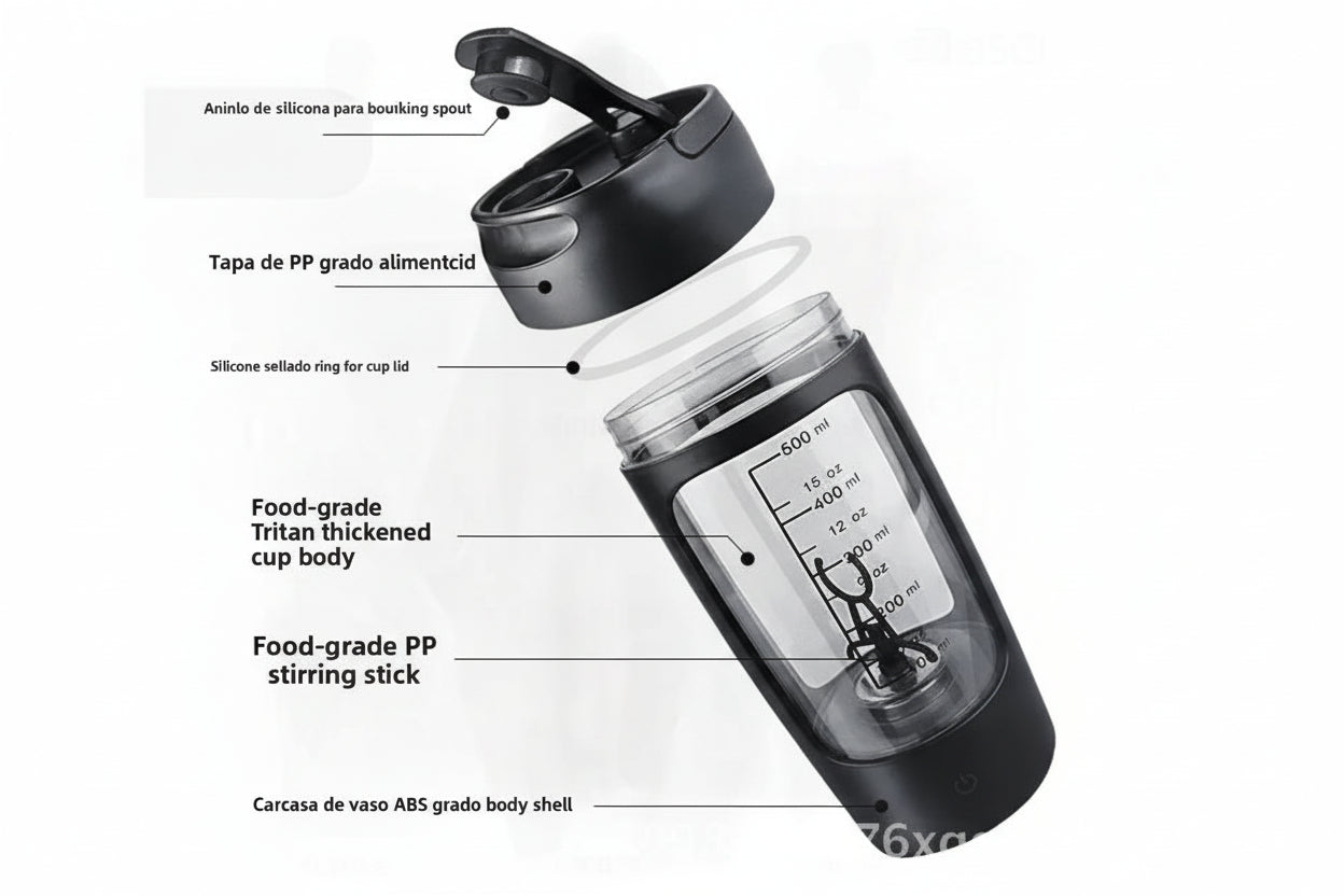 Botella mezcladora eléctrica portátil