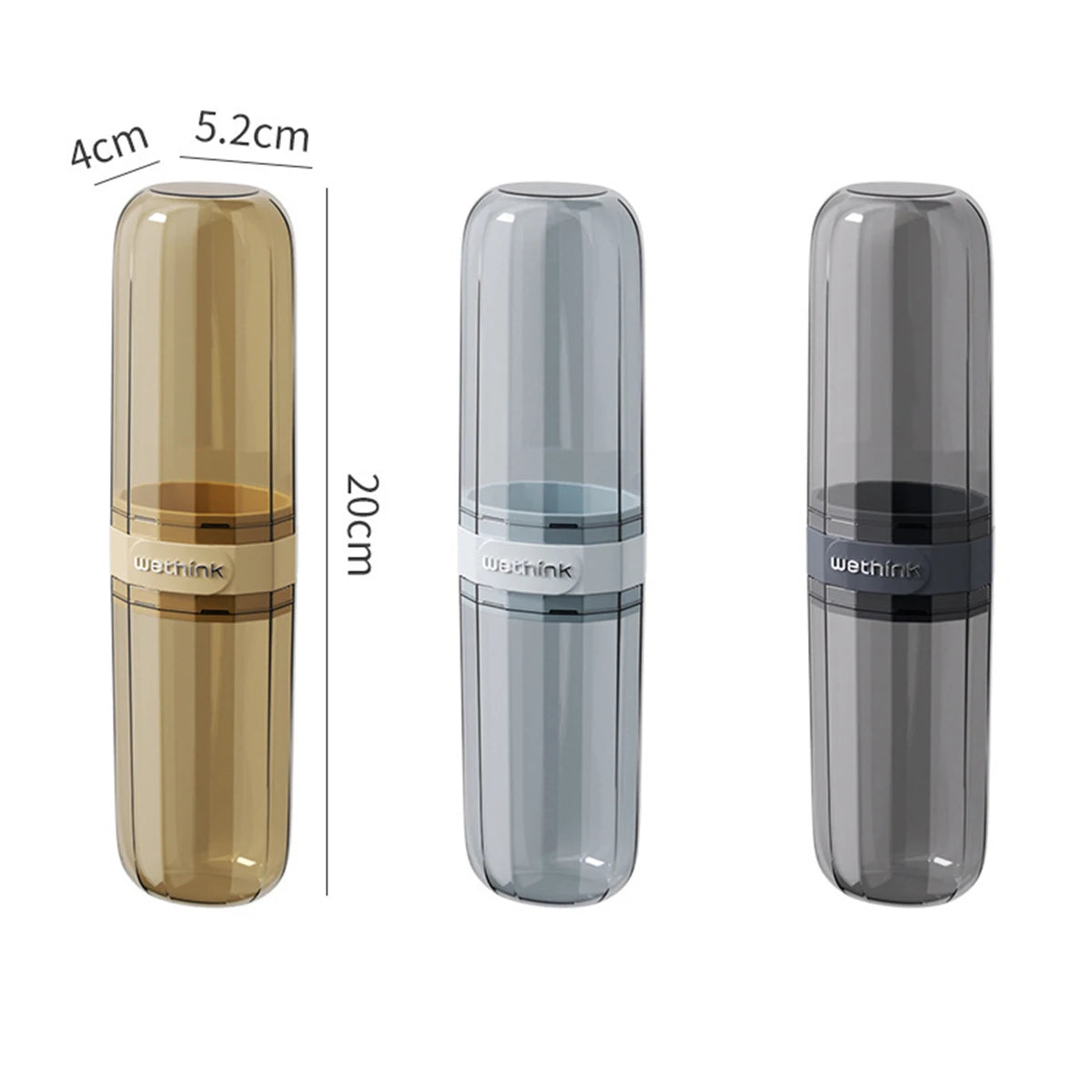 Estuche portátil para cepillo y pasta de dientes, ideal para viajes y camping. Protege tus cepillos y pasta de dientes de la suciedad y los daños.