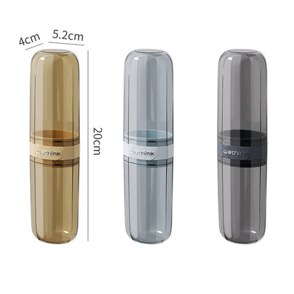 Estuche portátil para cepillo y pasta de dientes, ideal para viajes y camping. Protege tus cepillos y pasta de dientes de la suciedad y los daños.