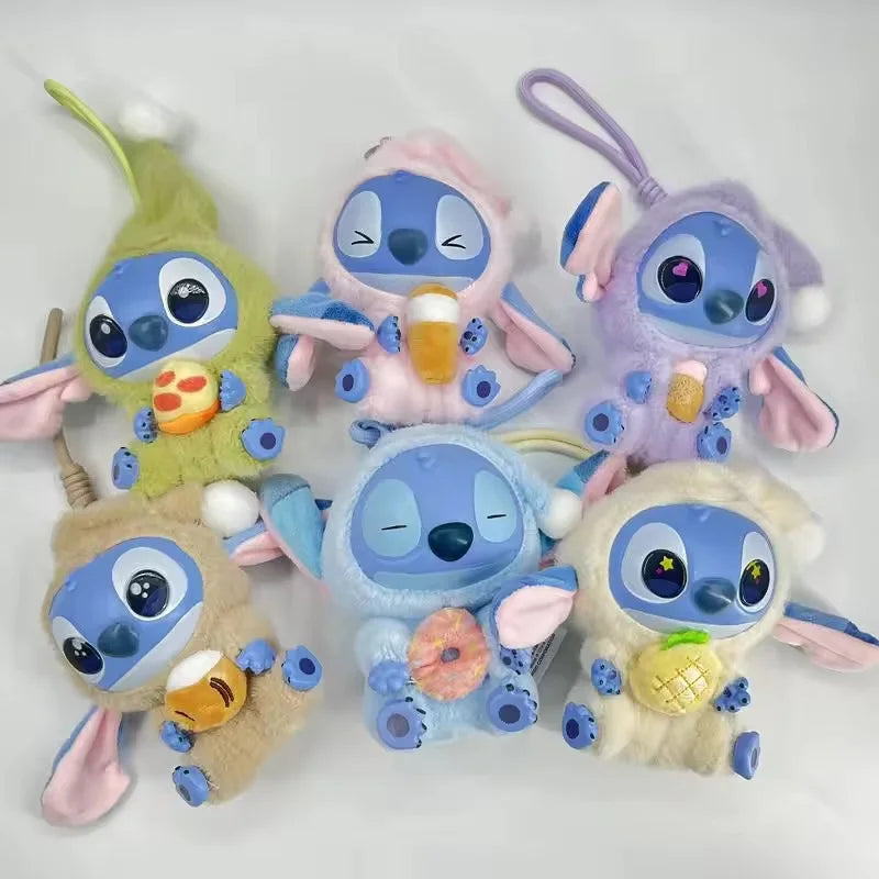 Nuevo Stitch Come y Duerme Serie Caja Sorpresa Vinilo Colgante Muñeco Sorpresa Lilo & Stitch Caja Misteriosa Juguete Peluche Regalo de Navidad para Niños