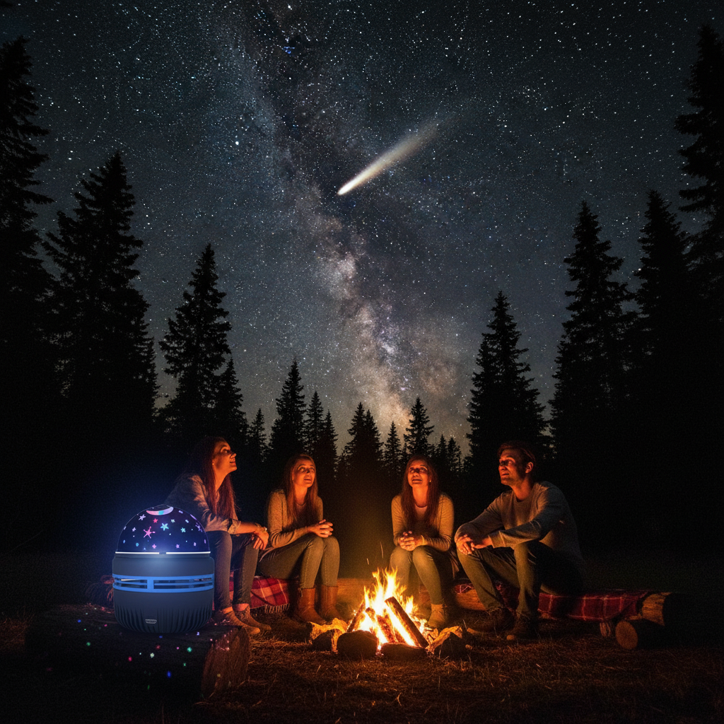 Cielo estrellado Luces LED nocturnas USB Proyector giratorio Lámpara Bola mágica Luna Estrella Luces navideñas Hogar Habitación Ambiente Decoraciones