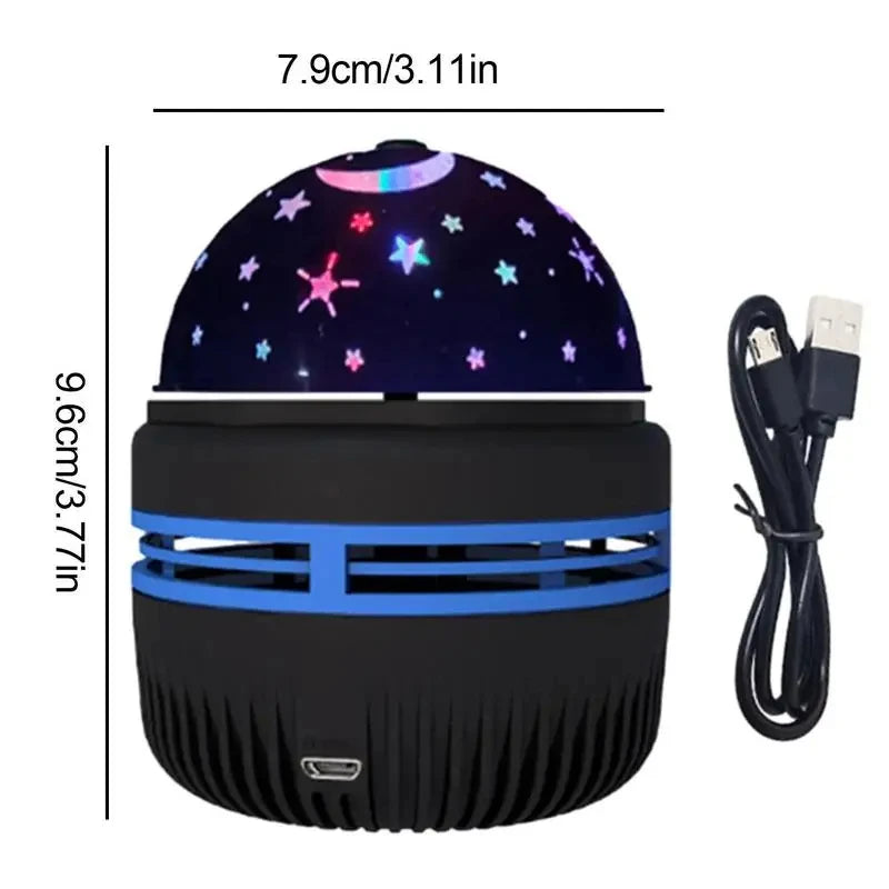 Cielo estrellado Luces LED nocturnas USB Proyector giratorio Lámpara Bola mágica Luna Estrella Luces navideñas Hogar Habitación Ambiente Decoraciones
