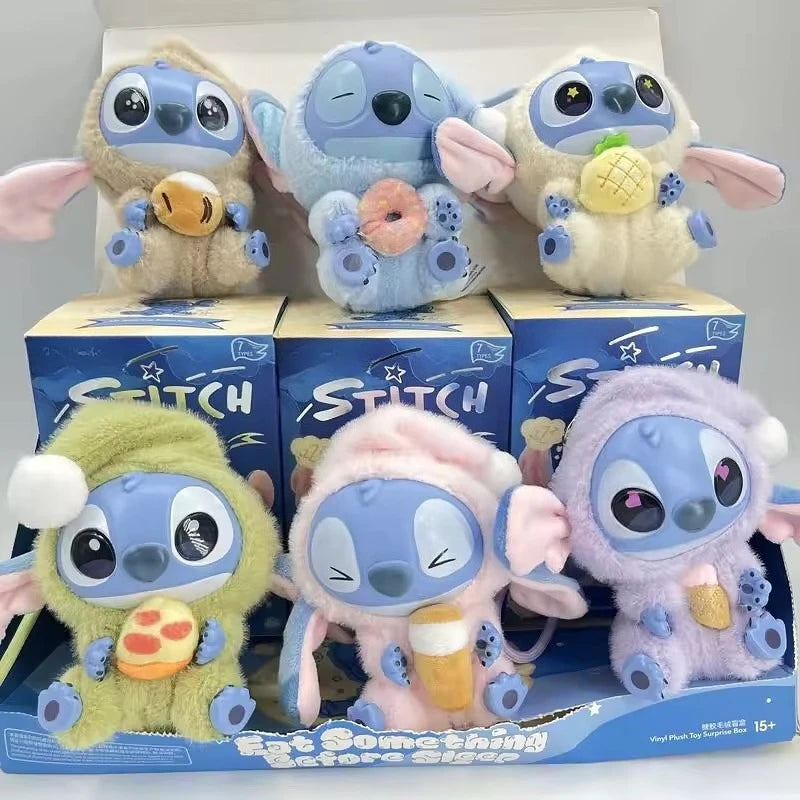 Nuevo Stitch Come y Duerme Serie Caja Sorpresa Vinilo Colgante Muñeco Sorpresa Lilo & Stitch Caja Misteriosa Juguete Peluche Regalo de Navidad para Niños