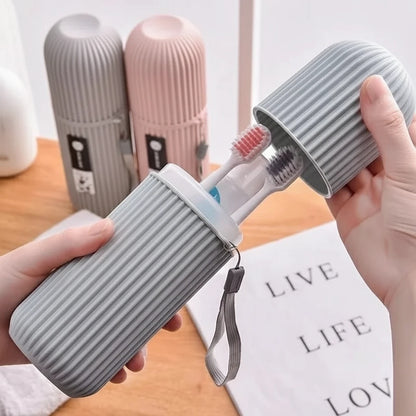 Estuche portátil para cepillo y pasta de dientes, ideal para viajes y camping. Protege tus cepillos y pasta de dientes de la suciedad y los daños.