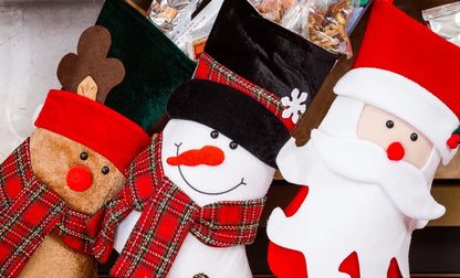 Lexi Home 18” 3 Pc Set Christmas Stocking - Santa and Friends