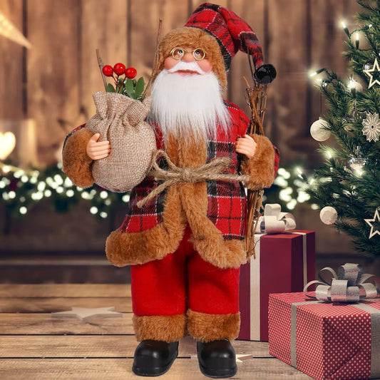 2025 Xmas Decor for Home Navidad Party Ornaments Christmas Ornaments Santa Claus Doll with Gift Bags